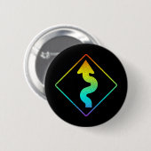 gebogen straatbord ronde button 5,7 cm (Voorkant /achterkant)