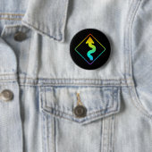 gebogen straatbord ronde button 5,7 cm (In situ)