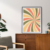  gebogen stralen poster