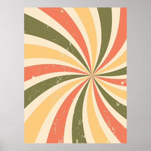  gebogen stralen poster (Voorkant)