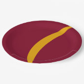 Gebogen streep aangepaste feest papieren bord (Gekanteld)