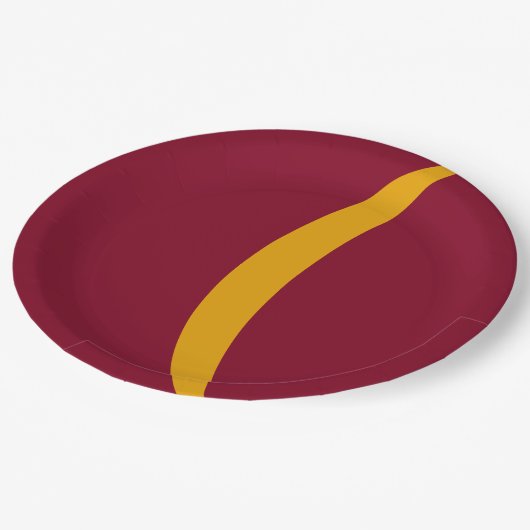 Gebogen streep aangepaste feest papieren bord (Gekanteld)