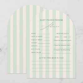 Gebogen Strepen Baby Shower Voorspellingen Adviesk Kaart
