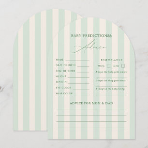 Gebogen Strepen Baby Shower Voorspellingen Adviesk Kaart