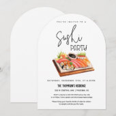 Gebogen Sushi Feestje Sushi Avond Feestje Elke Gel Kaart (Voorkant / Achterkant)