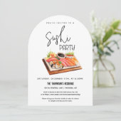 Gebogen Sushi Feestje Sushi Avond Feestje Elke Gel Kaart (Staand voorkant)