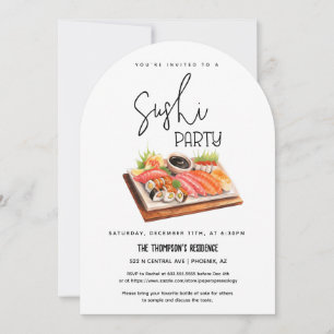Gebogen Sushi Feestje Sushi Nacht Feestje Elke Gel Kaart