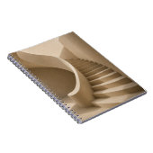 Gebogen trap minimalistisch beige notitieboek (Rechterzijde)