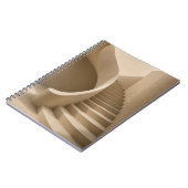 Gebogen trap minimalistisch beige notitieboek (Linkerzijde)