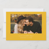 Gebogen typografie Multi foto Geel Save The Date (Achterkant)