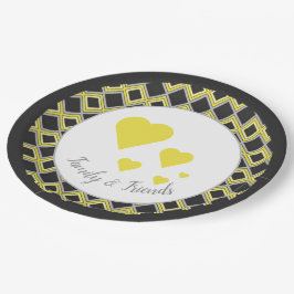 Gebogen typografisch gebied papieren bordje