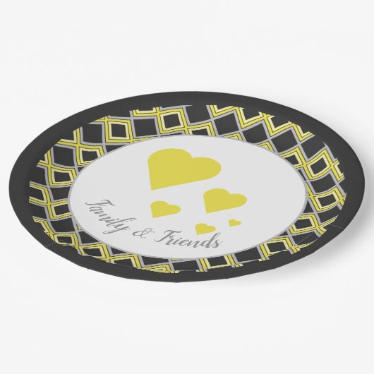 Gebogen typografisch gebied papieren bordje (Gekanteld)