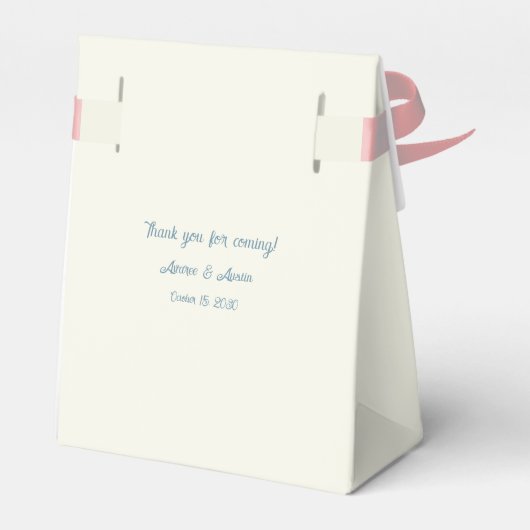 Gebogen venster bloemetjesweergave bedankdoosjes (Achterkant)