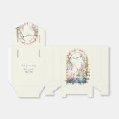 Gebogen venster bloemetjesweergave bedankdoosjes (Uitgevouwen)