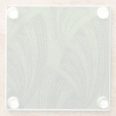 Gebogen ventilator rijk groen glazen onderzetter (Achterkant)