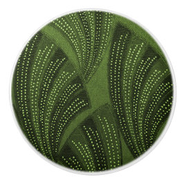 Gebogen ventilator rijke groene kleur keramische knop