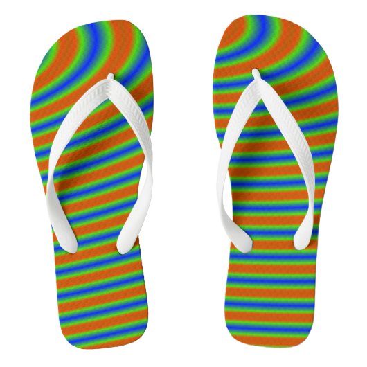 Gebogen Vette Strepen Teenslippers (Voetbed)