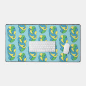 Gebogen vormen omarmen (Geel, Blauw, Groen) Bureaumat (Keyboard & Muis)