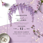 Gebogen Wisteria Branch Bloementuin Trouwen Acryl Uitnodigingen