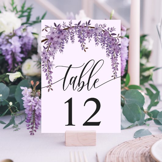 Gebogen Wisteria Branch Bloementuin Trouwen Kaart