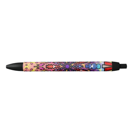 gebogen zwarte inkt pen (Voorkant)