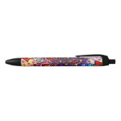 gebogen zwarte inkt pen (Bovenkant)