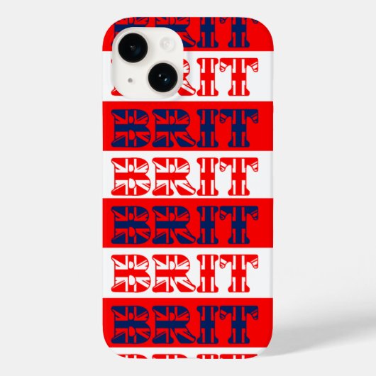 Gebomde "Brit" streep Case-Mate iPhone Case (Achterkant)