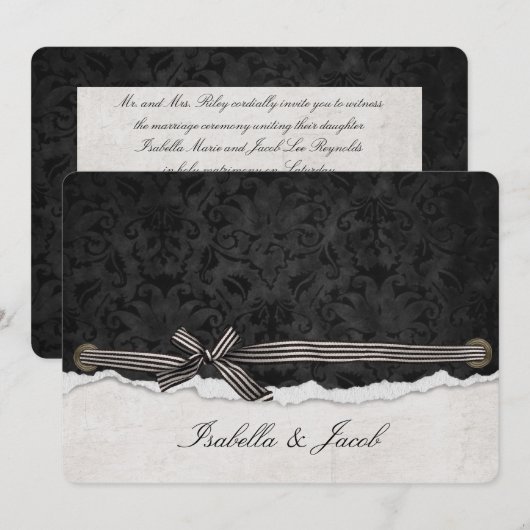 gebonden boog op zwarte damp kaart (Voorkant / Achterkant)