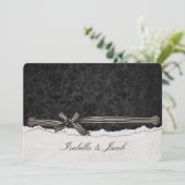 gebonden boog op zwarte damp kaart (Staand voorkant)