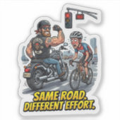Gebonden door Chrome Biker Decal Sticker (Voorkant)