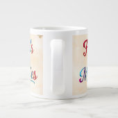 "Gebonden door glimlach" Grote Koffiekop (Achterkant)