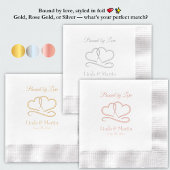 Gebonden door liefde, bruiloft folie servetten