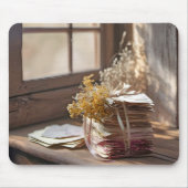 Gebonden Liefde Letters Door Venster Muismat (Voorkant)