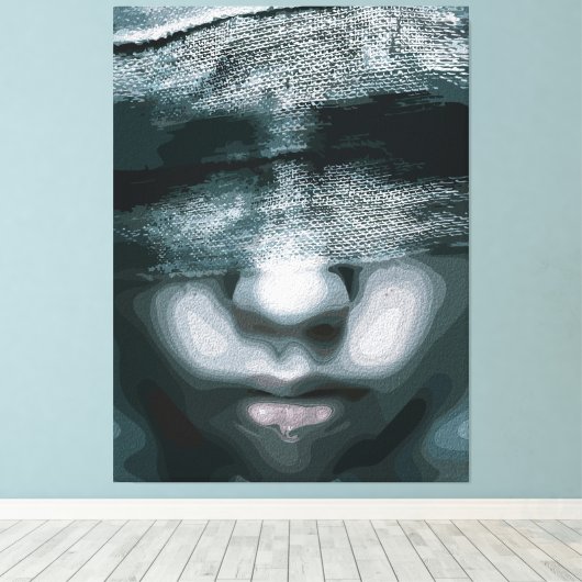 Gebonden visie: gedwongen stilte canvas afdruk (Insitu (Houten vloer))