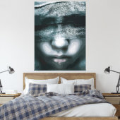 Gebonden visie: gedwongen stilte canvas afdruk (Insitu (Slaapkamer))