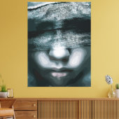 Gebonden visie: gedwongen stilte canvas afdruk (Insitu (Woonkamer))