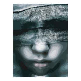 Gebonden visie: gedwongen stilte foto afdruk