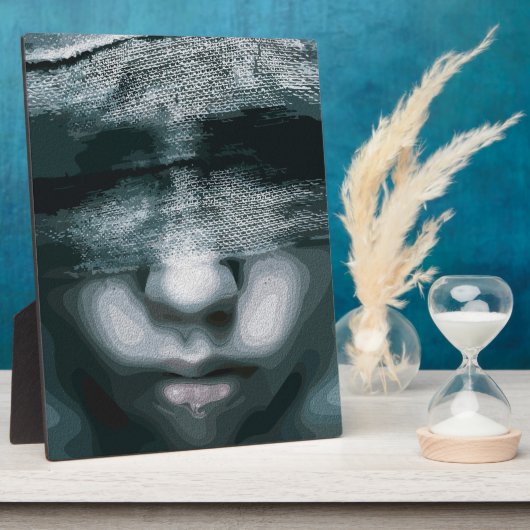 Gebonden visie: gedwongen stilte fotoplaat (Zijkant)