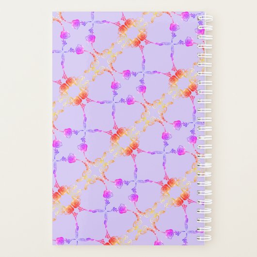 Geboortdag/Aangepaste Roos hartplank Planner (Achterkant)