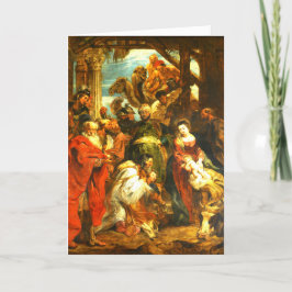 Geboorte Aanbidding van de Magi Kerst Kaart