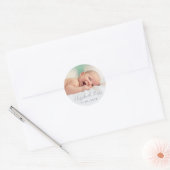 Geboorte aankondiging Baby Foto Sticker (Envelop)