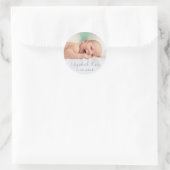 Geboorte aankondiging Baby Foto Sticker (Tas)