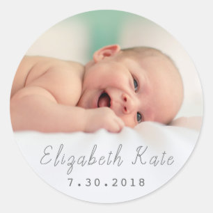 Geboorte aankondiging Baby Foto Sticker