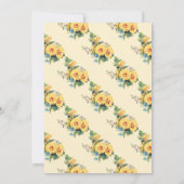 Geboorte Aankondiging  Bloemen Geel Kaart (Achterkant)
