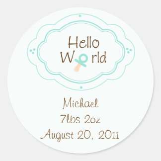 Geboorte Aankondiging Cupcake Toppers / Stickers