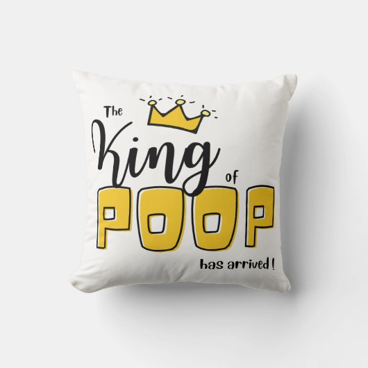 Geboorte aankondiging - De koning van POOP is aang Kussen (Voorkant)