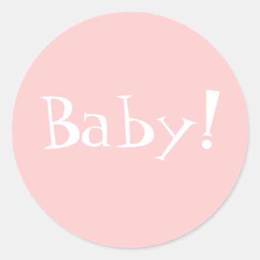 Geboorte Aankondiging Envelop Seal_Girl_Baby! Ronde Sticker (Voorkant)