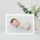 Geboorte aankondiging foto bijlage Kaart (Staand voorkant)