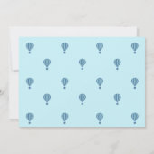 Geboorte aankondiging Hete Luchtballon Blauwe Kaar (Achterkant)