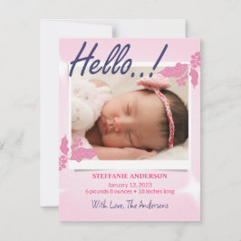 Geboorte Aankondiging Personaliseer Kaart